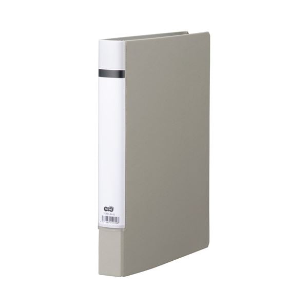 (まとめ) TANOSEE Oリングファイル（貼り表紙） A4タテ 2穴 200枚収容 背幅40mm グレー 1冊 (×50セット) 11,670円