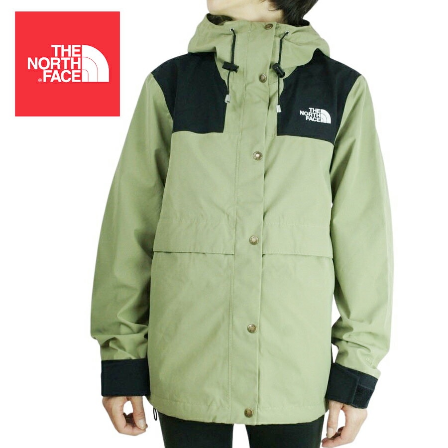 ノースフェイスレディース マウンテンパーカーW ECO MTN JKTウィメンズ エコマウンテンジャケットTMBLWDGN/TNFBLK(カーキ/ブラック)bトレンチコート