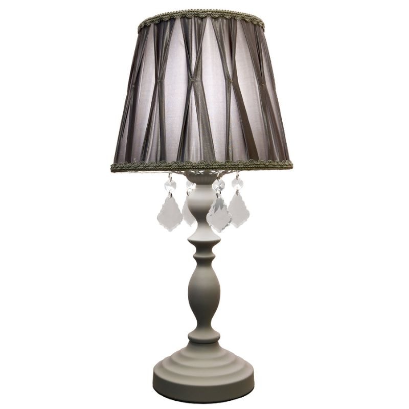 テーブル ランプ グレー シャンデリア クリスタル ガラス ランプ 1灯 卓上 照明 ライト エレガント 店舗 インテリア