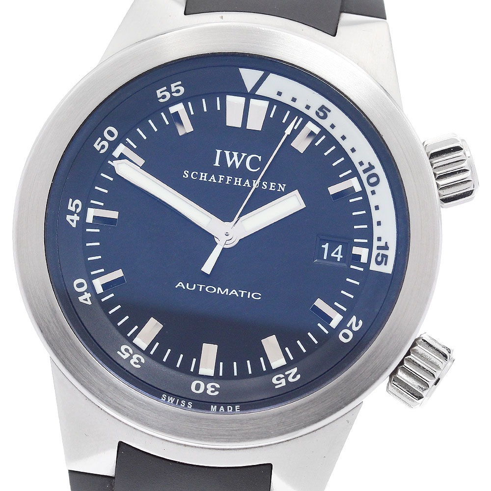 IWC IWC SCHAFFHAUSEN IW354807 アクアタイマー デイト 自動巻き メンズ 良品 保証書付き_905830【中古】