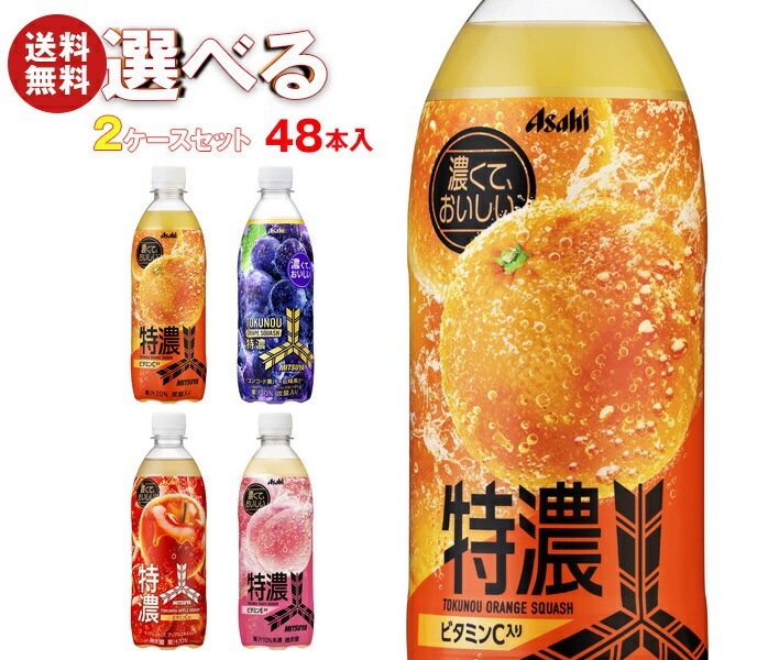 アサヒ飲料 三ツ矢 特濃シリーズ 選べる2ケースセット 500mlPET＊48(24＊2)本入