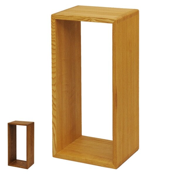 オープンラック 無垢材 ボックス型 80x40cm 開梱設置