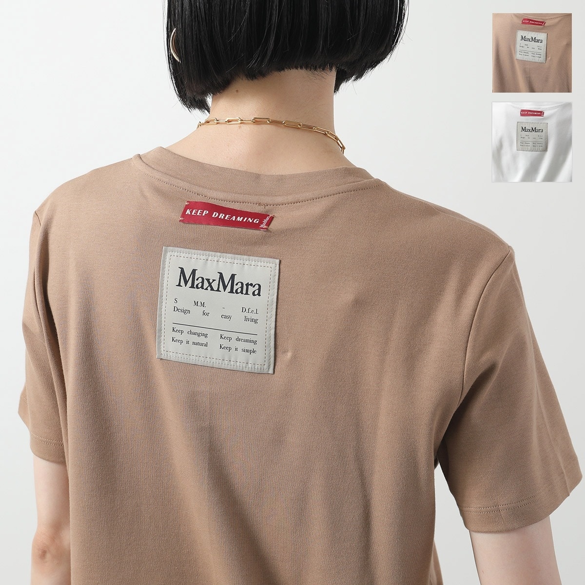 S MAX MARA エス マックスマーラ Tシャツ GEMMA ジェンマ レディース 半袖 カットソー コットン クルーネック ロゴ カラー2色