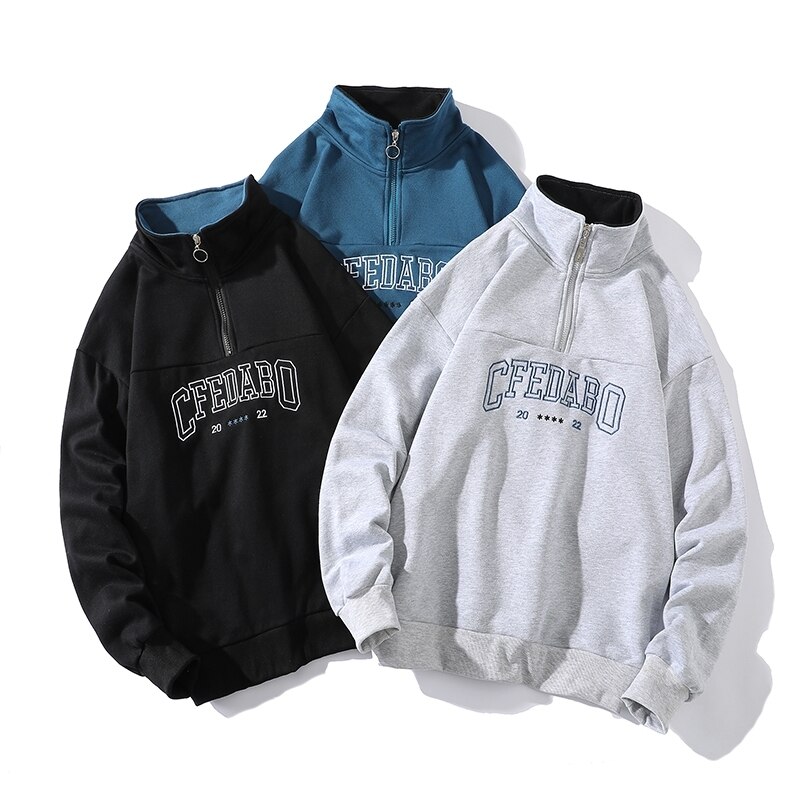 トップス レディース メンズ ユニセックス 男女兼用 スウェット プルオーバー ロゴ 英字ロゴ 長袖 ハイネック ジッパー チャック 体形カバー ゆる 楽ちん ゆったり カジュアル シンプル 無地 5,580円