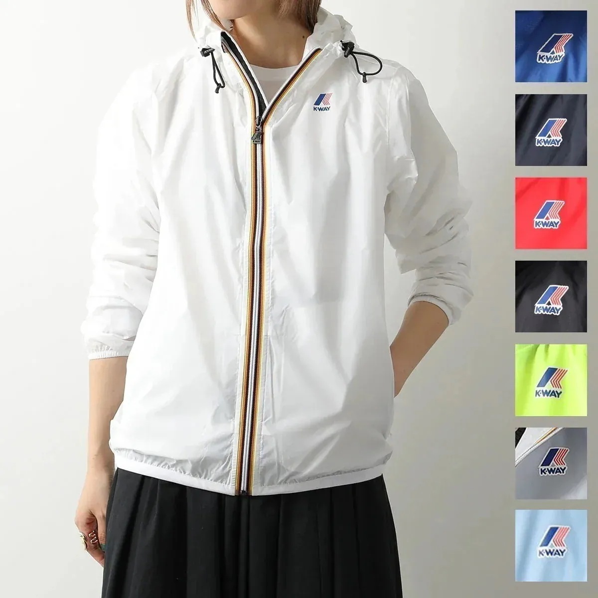 K-WAY ケーウェイ ブルゾン Claude クロード K004BD0 レディース ナイロン ジャケット ジップアップ パーカー パッカブル 撥水 ロゴ カラ