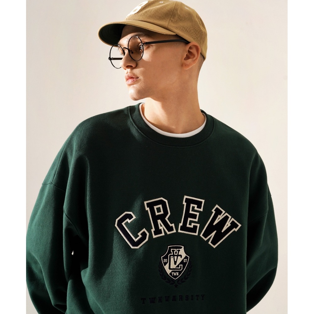 TWNシティクルーマンツーマンディープグリーンEYMT3406