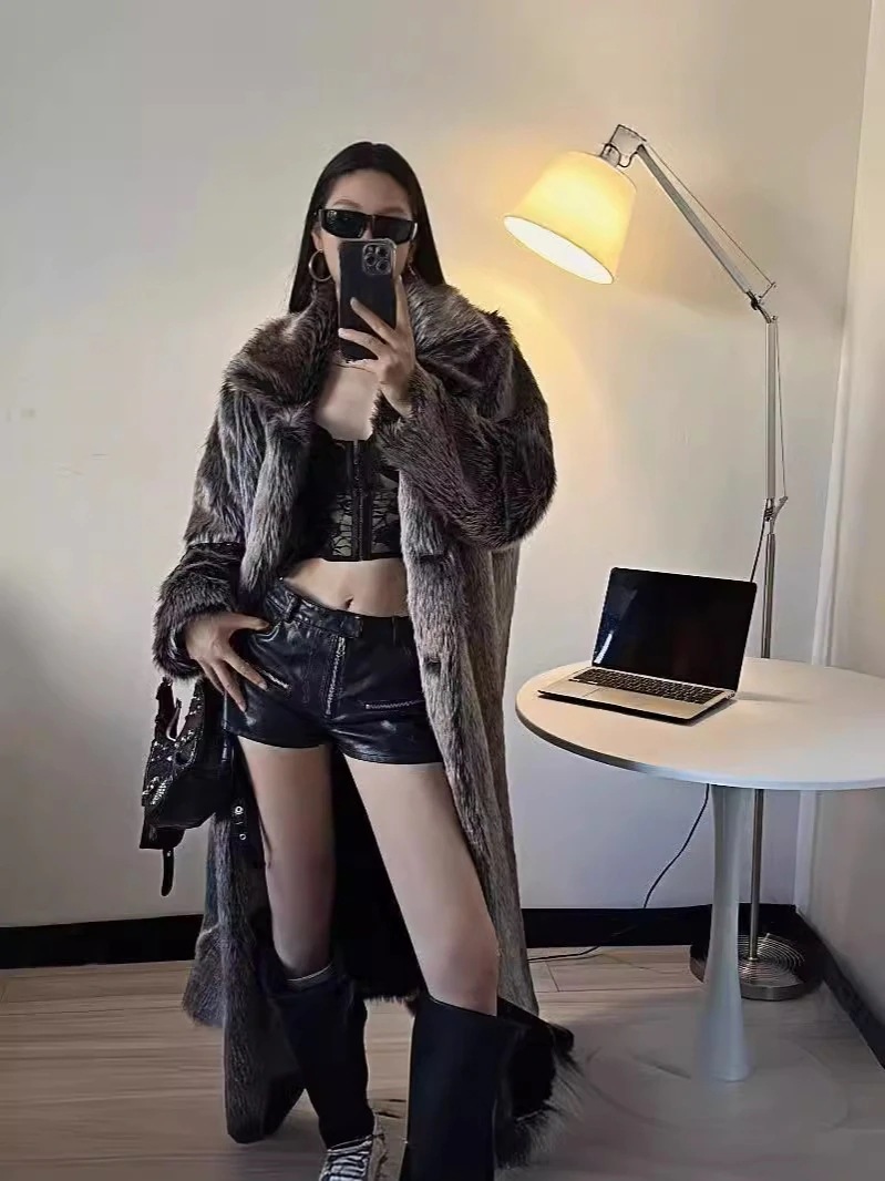 欧美風 秋冬 マキシ ファーコート ロングコート 人工フリース 秋冬 ボア 華やか暖かい 保温 レディース コート アウター ぬいぐるみ ジャケット メガ割30%までに制限