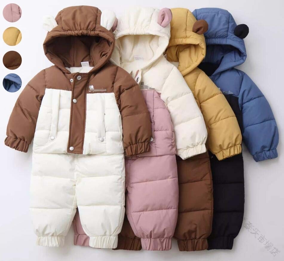 キッズスノーウェア 防寒スキーウェア 子供用スノボウエア ベビースノー服 防水スキーウエア 暖かいスノーブーツ こどもスノーギア 赤ちゃん雪山着 幼児用防寒着 上下セットスノーウエア