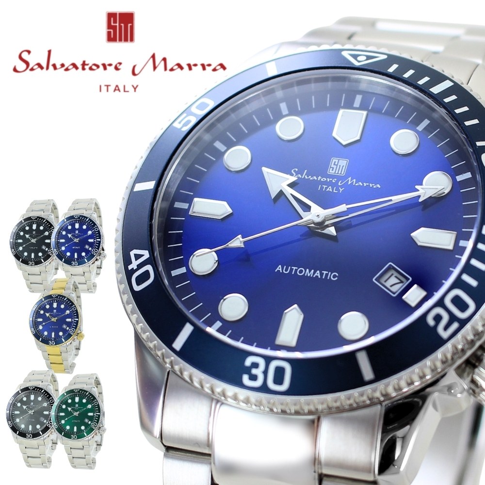 流通限定 プレミアムモデル サルバトーレマーラ メンズ 腕時計 手表 10気圧防水 ステンレス 機械式腕時計 自動巻き メンズ腕時計 男性用腕時計 誕生日 プレゼント 男性 父 夫 彼氏 入社祝い 入