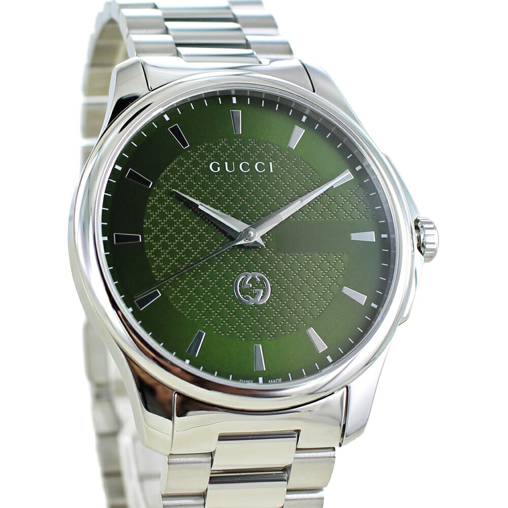 グッチ 腕時計 手表 収納ケース 付き メンズ レディース Gタイムレス グリーン シルバー 男性 女性 旦那 妻 誕生日 記念日 プレゼント グッチ時計メンズ gucci 時計 ポイント消化