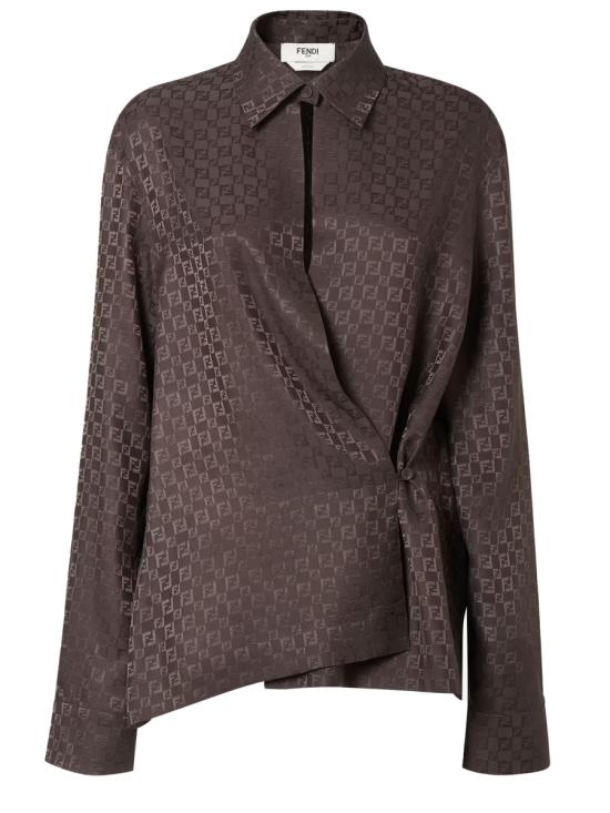 FENDI Women Shirts FS8287 AUQGF1T6H BROWN