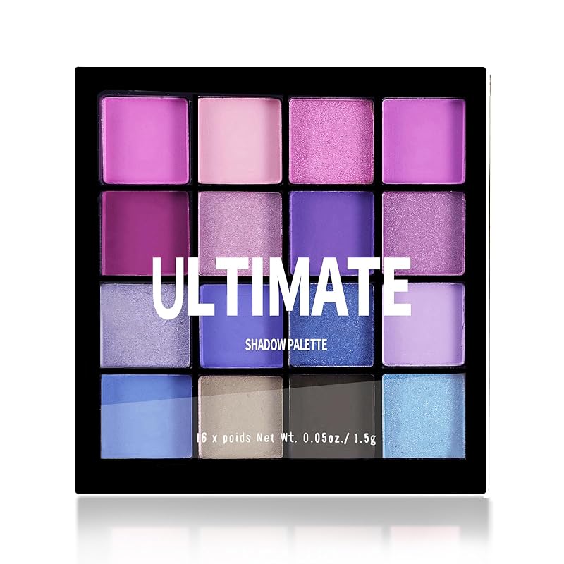 Boobeen 16色アイシャドウパレットメイクアップマット＆グリッターアイシャドウカラフルブライトアイシャドウパレットブレンド可能です簡単に作れるドラマチックなグラマールックアイシャドウベース