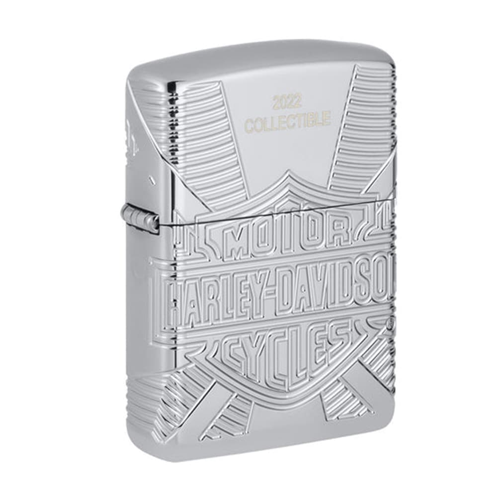 Zippoジッポーライターハーレー2022リミテッドエディションスカルロゴ北米シリーズ49814ディープ刻印