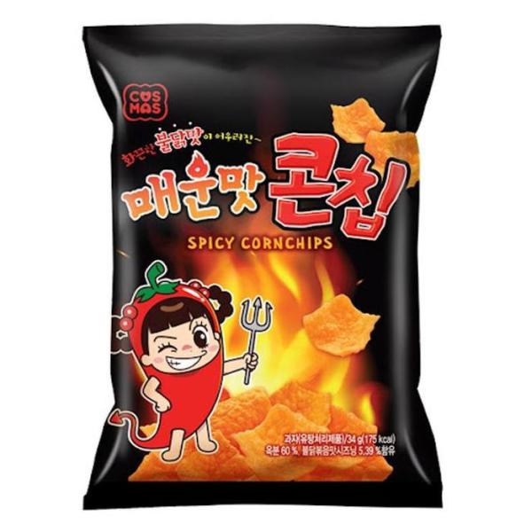 RGL5857Uコスモス製菓 辛いコーンチップ X 30個 1箱 おやつ デザート