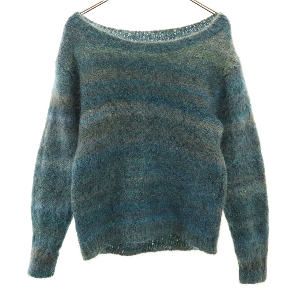 ヴィンテージ 60s 70s 長袖 モヘア ニット グリーン VINTAGE セーター メンズ