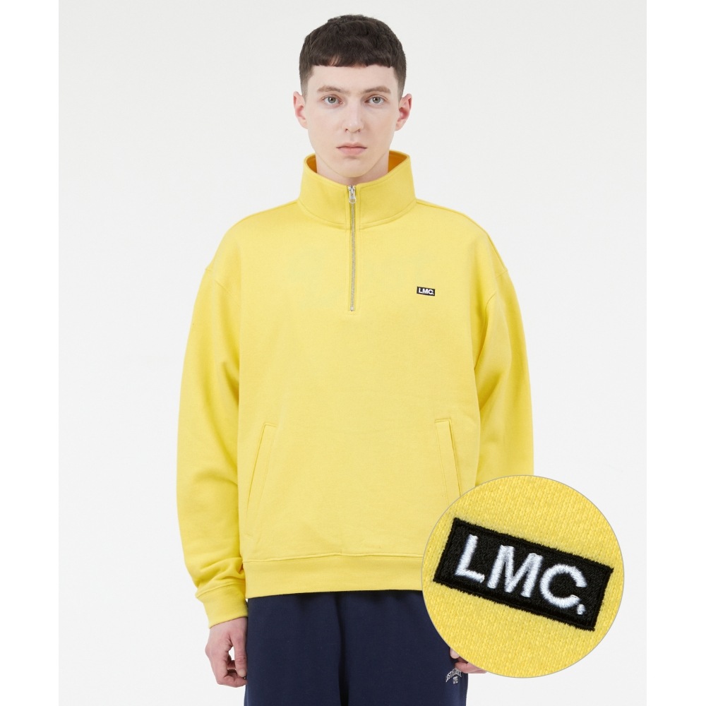 LMC BOX QUARTER ZIP SWEATSHIRT ライトイエロー