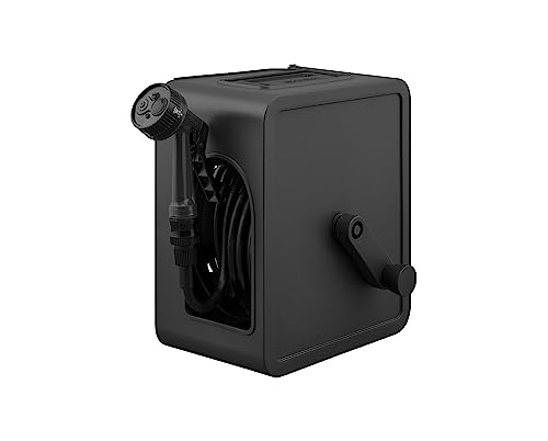 ホースリール 20m フルカバー仕様 蛇口ジョイント付 水形切替機能付 持ち運びしやすい持ち手付き FCH-20M ダークグレー 5,019円