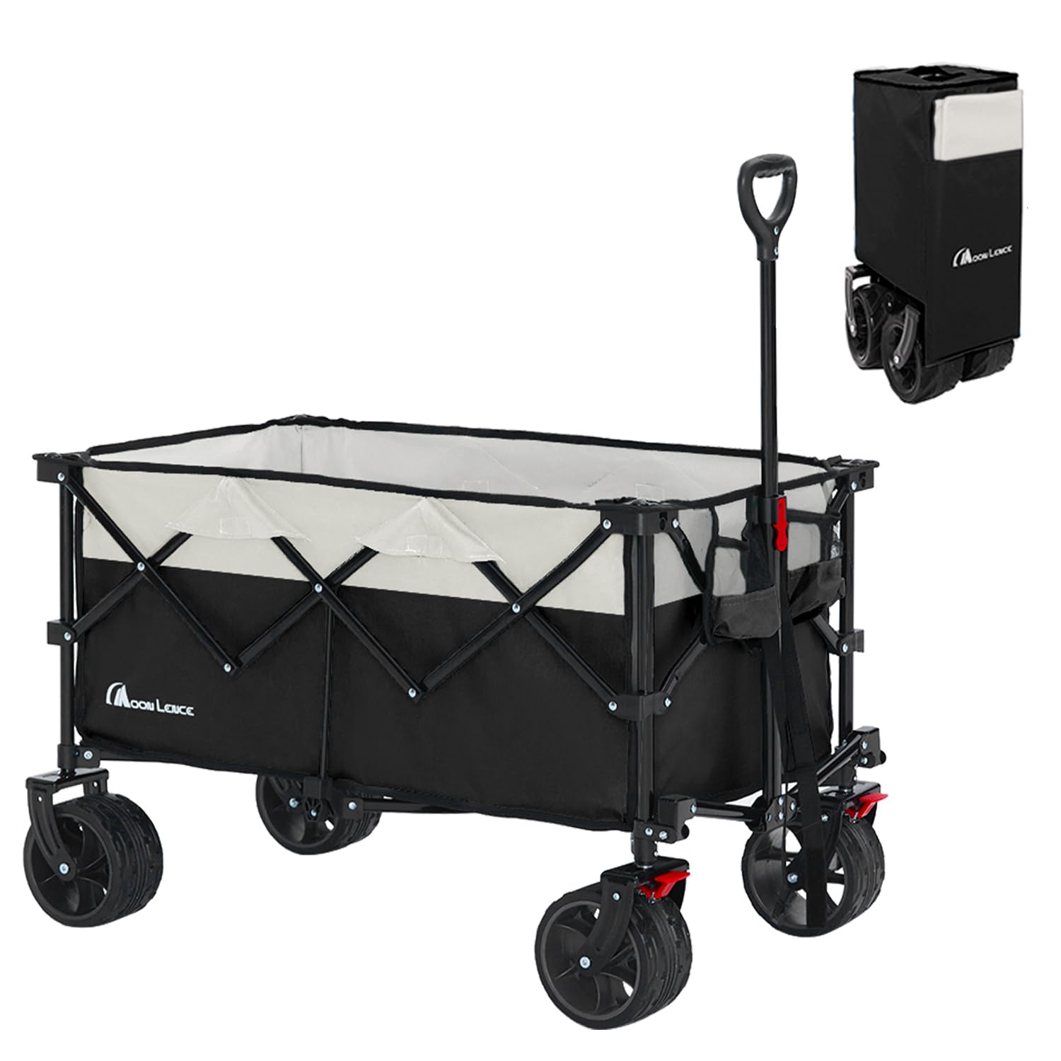 YOYOSTAR 2026 キャリーワゴン 【ブレーキ付き】 折りたたみ キャリーカート 大容量156L 幅広大型タイヤ アウトドアワゴン アウトドアb4y