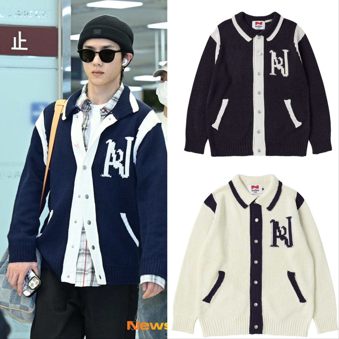 WayV kun 着用 homage new baseball knit jumper 2色