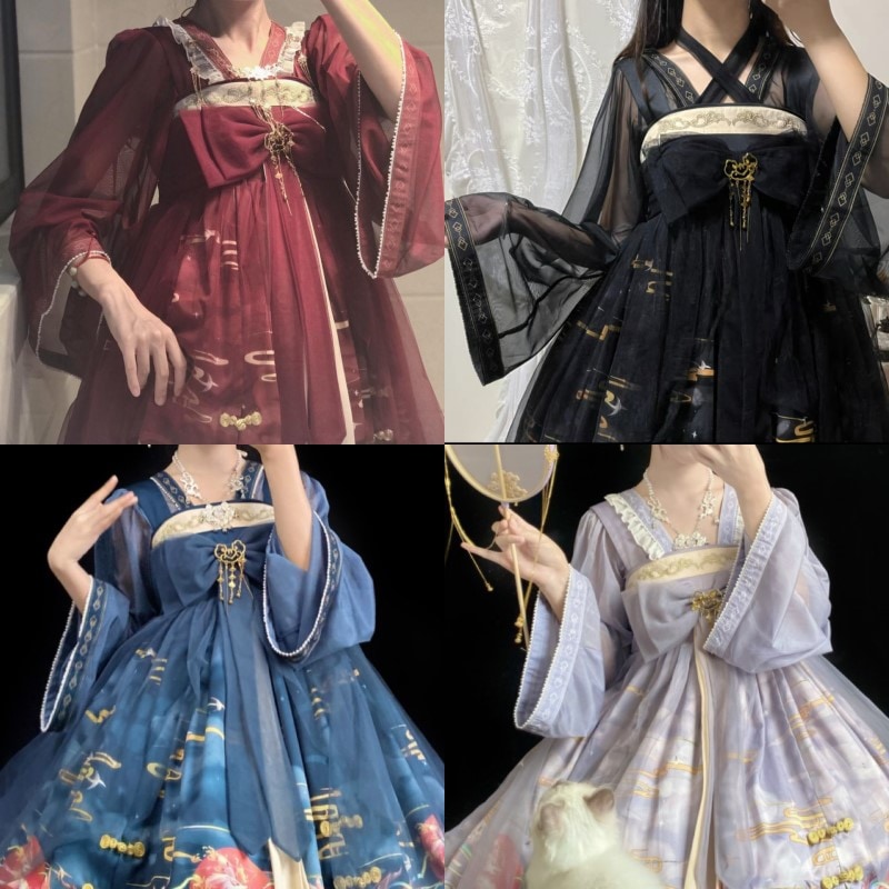 正規品流煙青黛紅昭願lolita韓国インナーカーディガンは太炎獣を配合できます