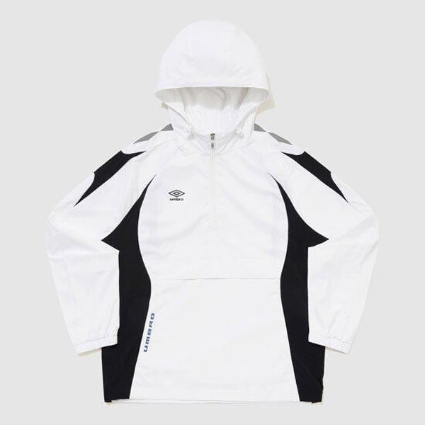 PTRウーブンウォーミングアップフードアノラックUR121SWT38 WHITE