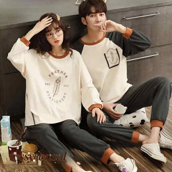 完売御礼【男女セットの価格】ペア パジャマ 長袖 ペア ルームウェア 上下 セット ペア パジャマ レディース 長袖 ペア スウェット カップル パジャマ 春秋 パジャマ プレゼント 新生活