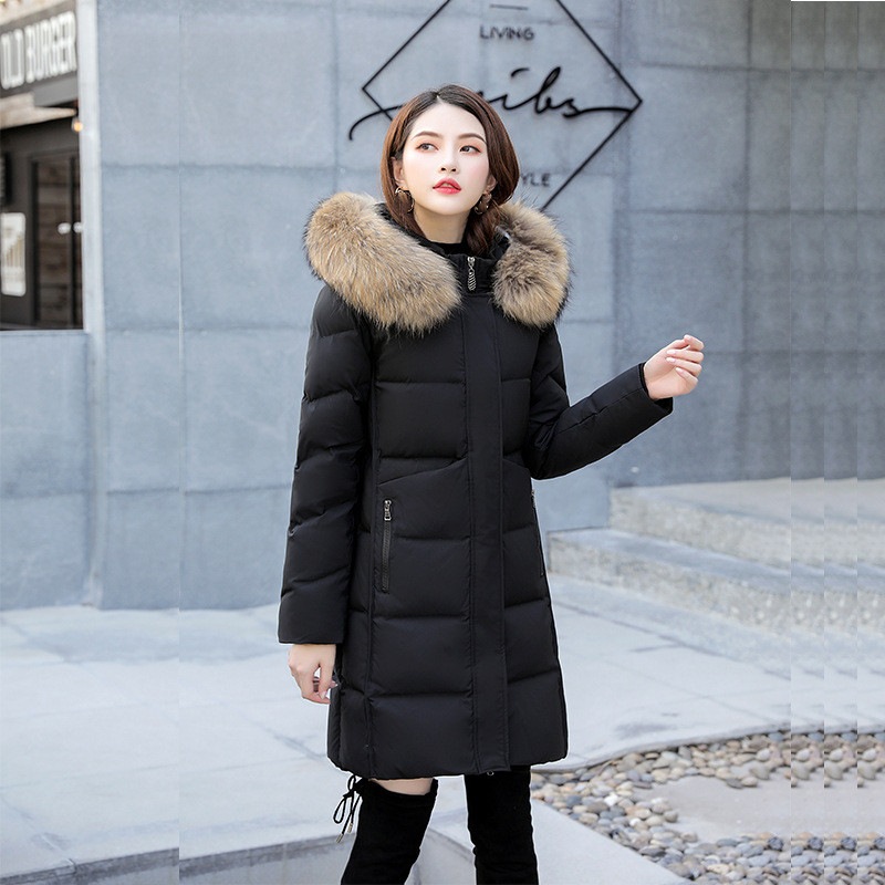 大人の魅力 アウター 冬 ミディアム 原宿系 ダウンコート コート ファー 防寒 ダウンジャケット レディース 防風 フード 中綿コート おしゃれ 黒 レッド 赤