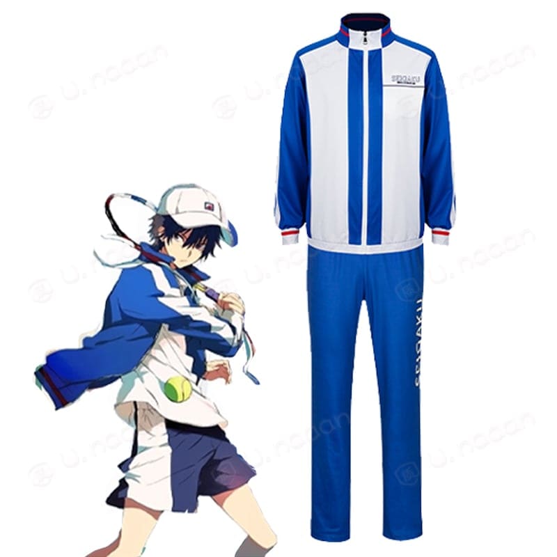 【7 日以内に発送】テニスの王子様 青学ジャージ 越前リョーマ コスプレ衣装 4点セット コスチューム