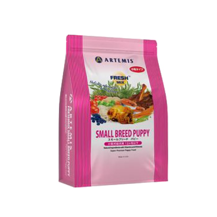 アーテミス フレッシュミックス スモールブリード パピー 小粒 3Kg ドッグフード 犬用 ペットフード 仔犬 母犬 チキン ターキー サーモン ダック Artemis