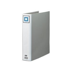 （まとめ） TANOSEE 両開きパイプ式ファイルV A4タテ 500枚収容 背幅65mm シルバー 1セット（10冊） 2セット