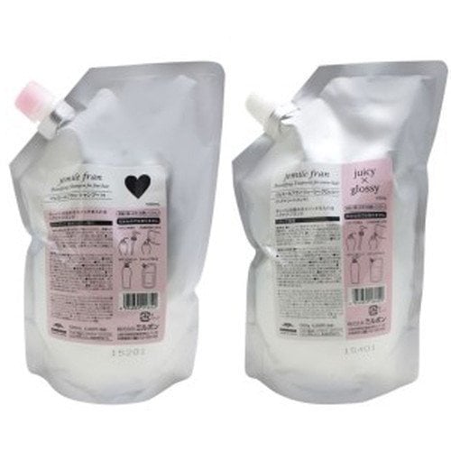 ミルボン ジェミールフラン シャンプー ハート H 1000ml + トリートメント ジューシーグロッシー 1000g 詰替用セット