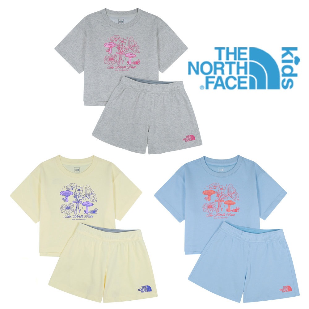 G S RIBBONY SET セットアップ 子供服 上下セット 半袖 Tシャツ ショートパンツ インナー付き ラブリー 女の子 ガールズ 春 夏 NT7US34T NT7US34U