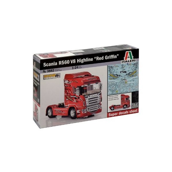 Italeri 510003882Truck1: 24Scania R560V8Highline Red Griffin 並行輸入品