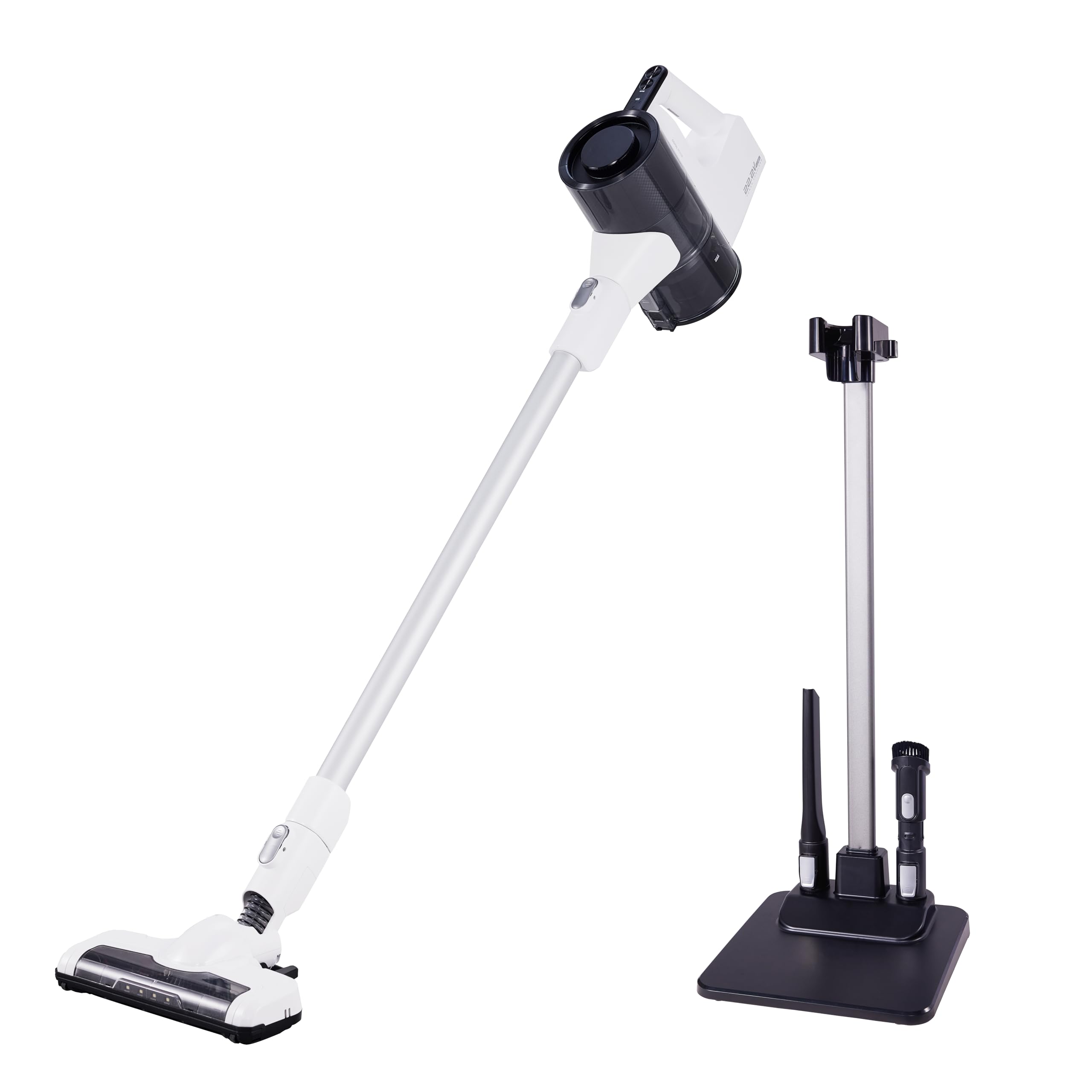 Amazonベーシック 掃除機 コードレス スティック掃除機 サイクロン 自走式 パワーヘッド スタンド付きごみすてラインまで0.4L / 最大容量0.7Lホワイト