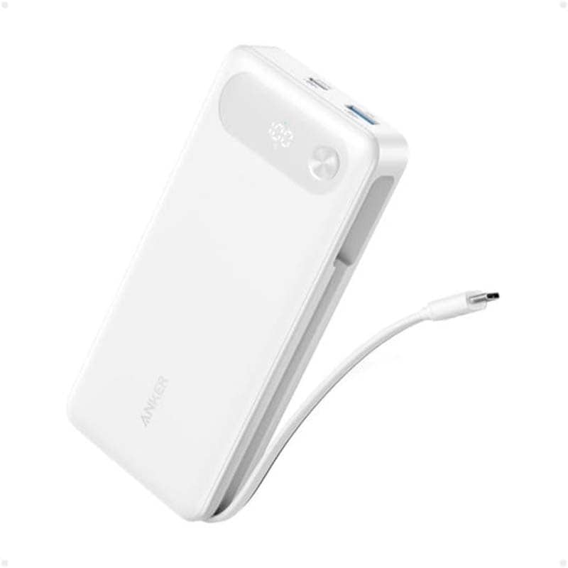 ANKER アンカー モバイルバッテリー A1383N21 20000mAh USB-Cケーブル一体型 急速充電 ホワイト