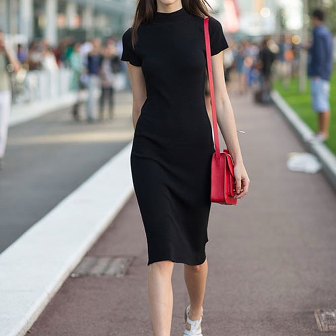 レディース スカート ワンピース タイトスカート ロングスカート Tシャツ Tシャツワンピ 膝丈 ミモレ ロング 半袖 ハイネック モックネック タイト スリム 細身 スマート きれいめ シンプル