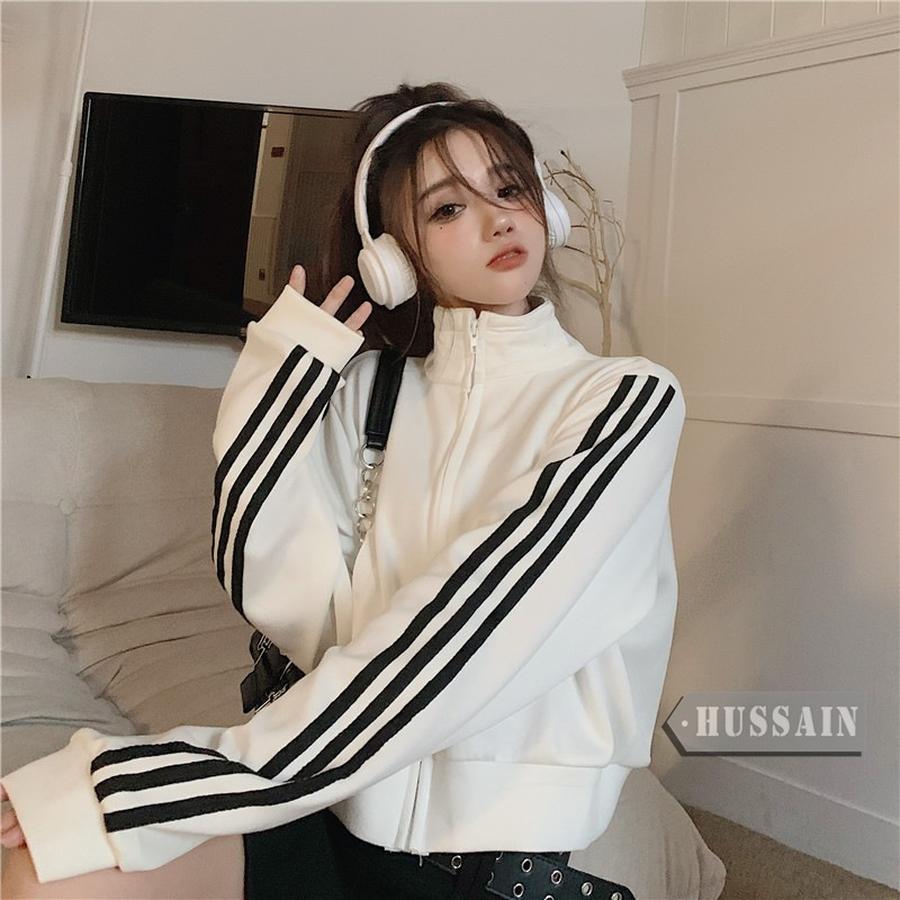 大人気！ ブルゾン ショート かわいい フル ブルゾン トップス アウター ショートハイ スタンド ショート ストリート レディース 長袖 セクシー トップス カジュアル ファッション お出かけ夏秋 8,385円