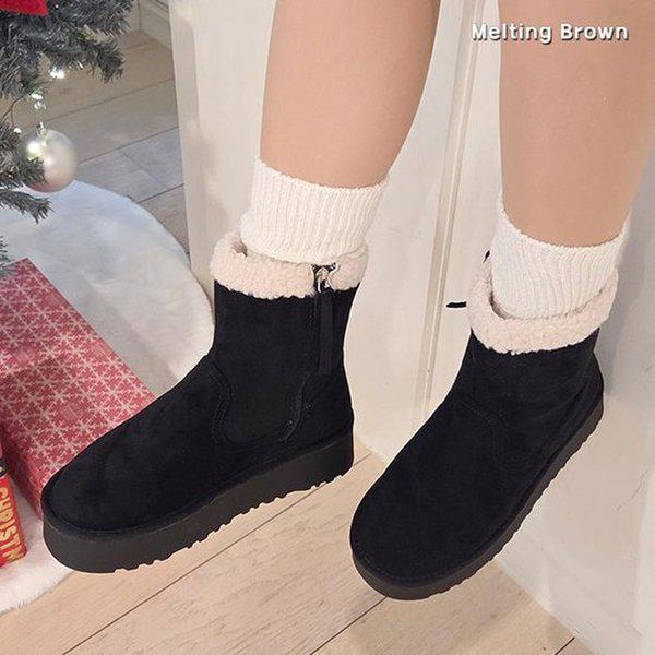 女性用アンクルブーツファーブーツ SS50