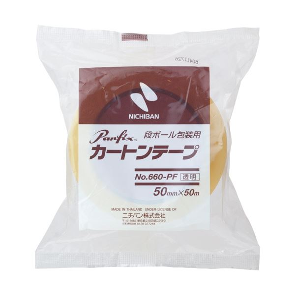 日本人気超絶の カートンテープNo.660PF （まとめ）ニチバン 50mm50m 10セット 1巻 660PF-50 透明 接着・補修用品 -  flaviogimenis.com.br