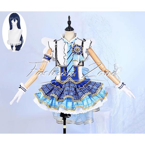 激安販売!ラブライブ LoveLive! 風 園田 海未 愛のドレス コスプレ衣装 ウィッグ cosplay ハロウィン 演出服 変装