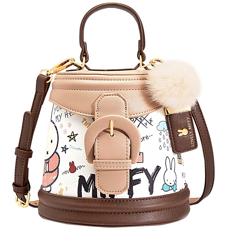 ミッフィーバッグの女性はショルダーバッグのハンドバッグを斜めに掛けて外出学生漫画2024の新しい出勤バッグを持っている