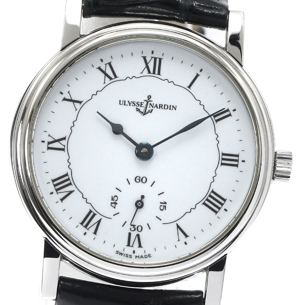 ユリス・ナルダン Ulysse Nardin 93-22 サンシアー スモールセコンド 手巻き メンズ 内箱付き_881622【中古】 190,300円