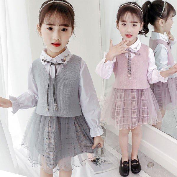 女の子 秋服 アップ 女児用 刺繍 長袖 卒園式 入学式 卒業式 発表会 結婚式 パーティー 七五三 全2色 0-60cm