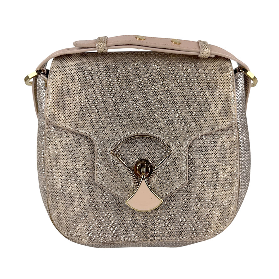 ブルガリ BVLGARI ショルダーバッグ ディーヴァ ドリーム レザー ピンク系 レディース z6403