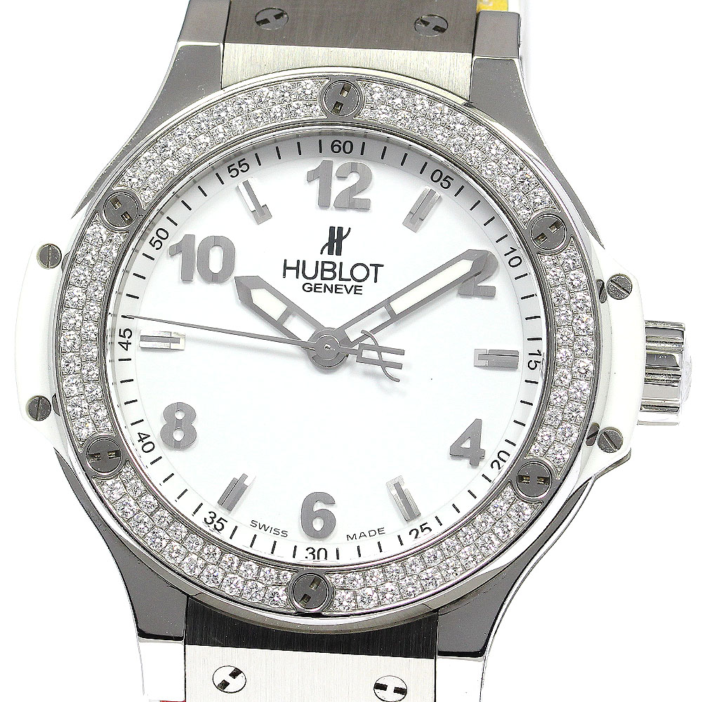 ウブロ HUBLOT 361.SE2010.RW.1104 ビッグバン スチール ダイヤモンド クォーツ レディース 美品 _758856【中古】 294,660円