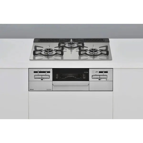 ビルトインガスコンロ 都市ガス用 3口 左右強火力タイプ 幅60cm RS31W35T2DGAVW-13A シルバー マイトーン