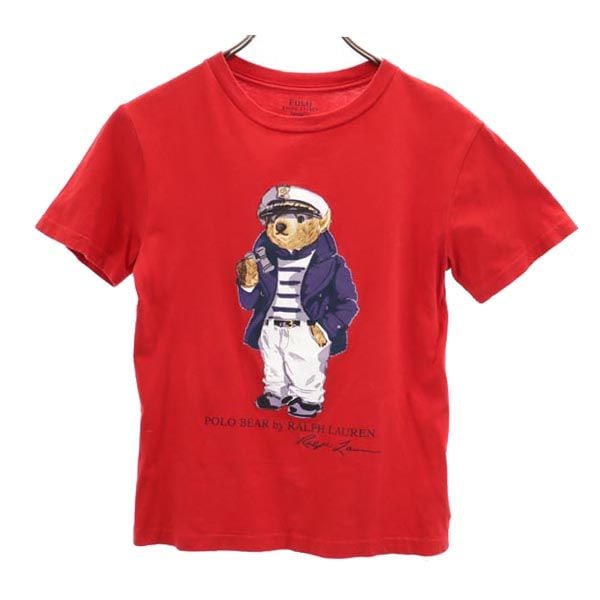 ポロベア プリント 半袖 Tシャツ 140 レッド系 キッズ