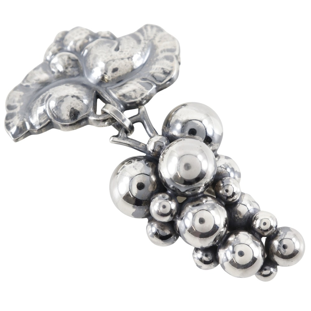 Georg Jensen ジョージジェンセン ムーンライトグレープ #217B ブローチ シルバー925 約25.2g レディース 中古品 A-ランク