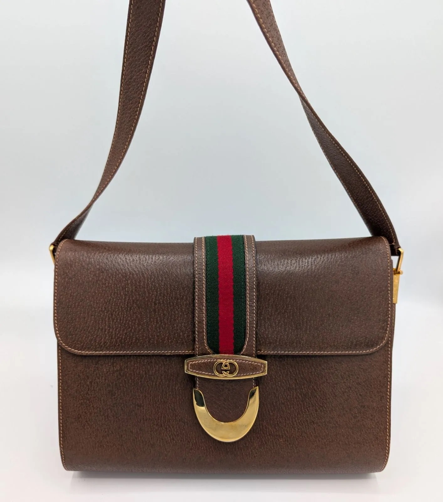 シェリーライン 斜めがけ ショルダーバッグ レザー ミラー鏡付 オールド ヴィンテージ