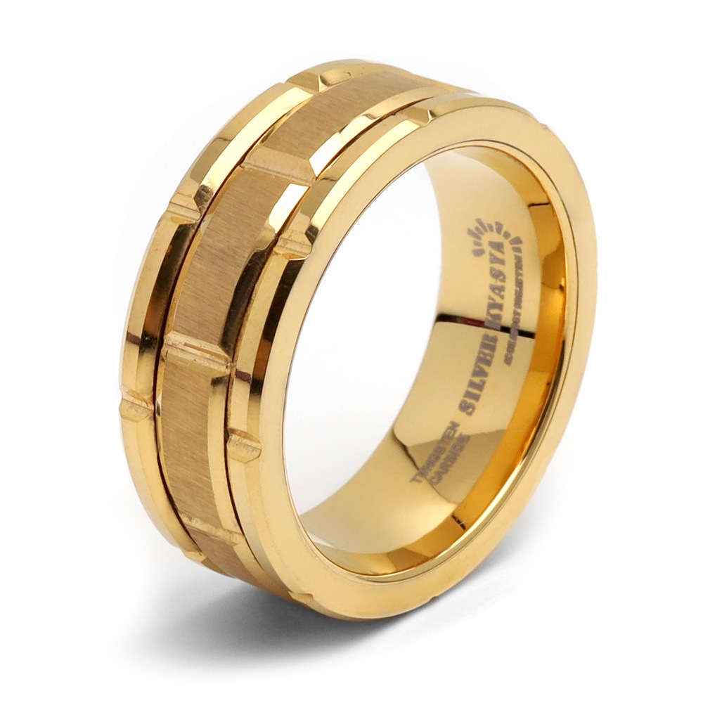 タングステン ゴールドタイルリング [r315-gold] 4,930円